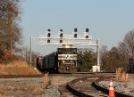 NS 6989 leads train P61 onto the AS line